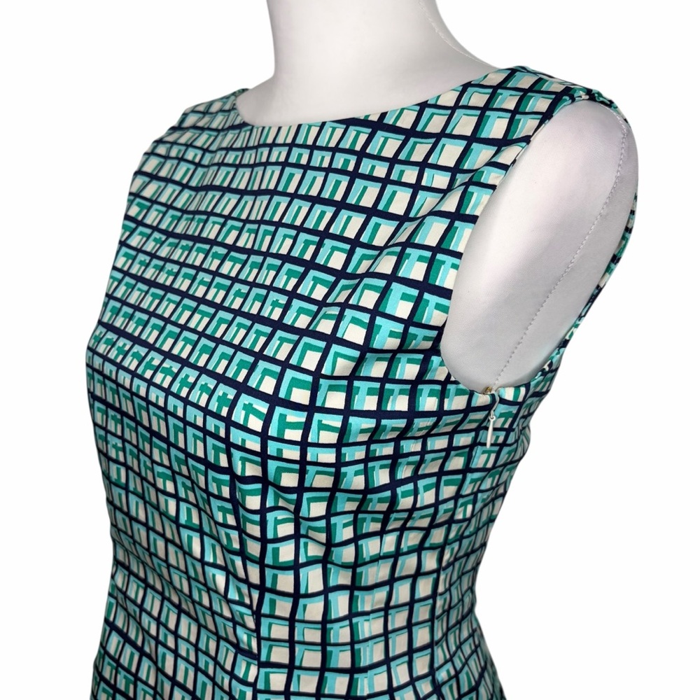 Kate Spade Teal and Black Checkered Blouse Size S - Picture 4 of 11